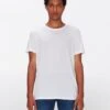 7 For All Mankind Featherweight Cotton Tee In White -7 For All Mankind Shop 03bf9f9f53854c383eeb1c49482d460f