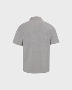 7 For All Mankind Pique Knit Polo In Heather Grey -7 For All Mankind Shop 09af000638f1e011a8fac1a6e45feaa8