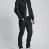 7 For All Mankind Coated Trucker Jacket In Black