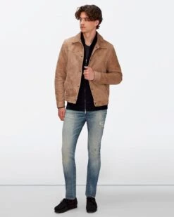 7 For All Mankind Suede Western Jacket In Bamboo -7 For All Mankind Shop 1dee731f0dccccf3ca2b8daaafa511e4