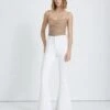 7 For All Mankind Mega Flare Jean In Clean White