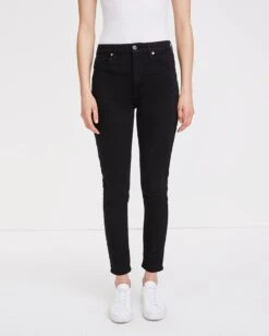 7 For All Mankind Slim Illusion High Waist Ankle Skinny In Luxe Black -7 For All Mankind Shop 2f05a9fe2b172ace667e6e11f6cd9837