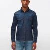 7 For All Mankind Stretch Tek Western Shirt In Elementary