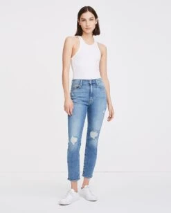 7 For All Mankind High Waist Ankle Skinny In Sloane Vintage