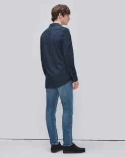 7 For All Mankind Pique Knit Button Down In Navy -7 For All Mankind Shop 40089838191ec308b90e05f84c09bbb2