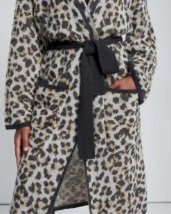 7 For All Mankind Jacquard Long Sweater Cardigan In Leopard -7 For All Mankind Shop 4560ed51fe8e36716ac01c5dad8ebd7c