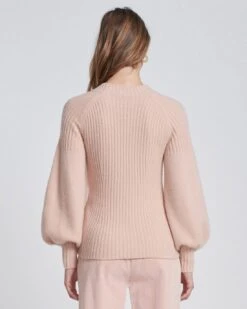 7 For All Mankind Lantern Sleeve Sweater In Blush -7 For All Mankind Shop 471dbe9a96a2498ddfdc56e80a528814