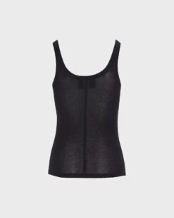 7 For All Mankind Basic Scoop Tank In Jet Set -7 For All Mankind Shop 57c4e3414ac2f5895a7ddd4addb495c5