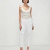 7 For All Mankind Luxe Vintage Josefina With Destroy In Broken Twill White