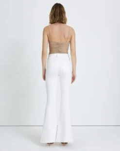 7 For All Mankind Mega Flare Jean In Clean White -7 For All Mankind Shop 6598d50352857a76906ba7f7801c4a25
