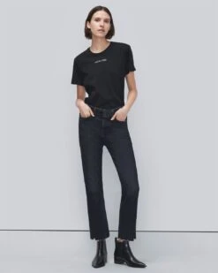 7 For All Mankind Slim Illusion High Waist Slim Kick In Savage