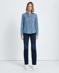 7 For All Mankind Classic Denim Shirt In Maribel -7 For All Mankind Shop 725ab10b263da851027f37d0ceacbcda