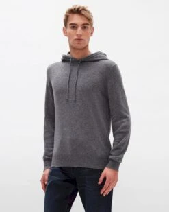 7 For All Mankind Cashmere Hoodie In Grey
