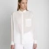 7 For All Mankind Classic Button Up Shirt In Optic White
