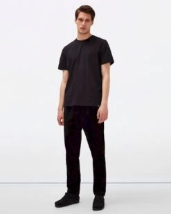 7 For All Mankind Warm Twill Jogger Chino In Black