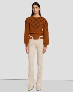 7 For All Mankind Classic Suede Belt In Cognac -7 For All Mankind Shop 7A655638 COG 4