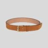 7 For All Mankind Classic Suede Belt In Cognac