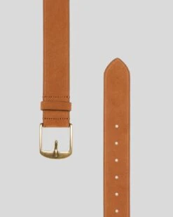7 For All Mankind Classic Suede Belt In Cognac -7 For All Mankind Shop 7A655638 COG 8