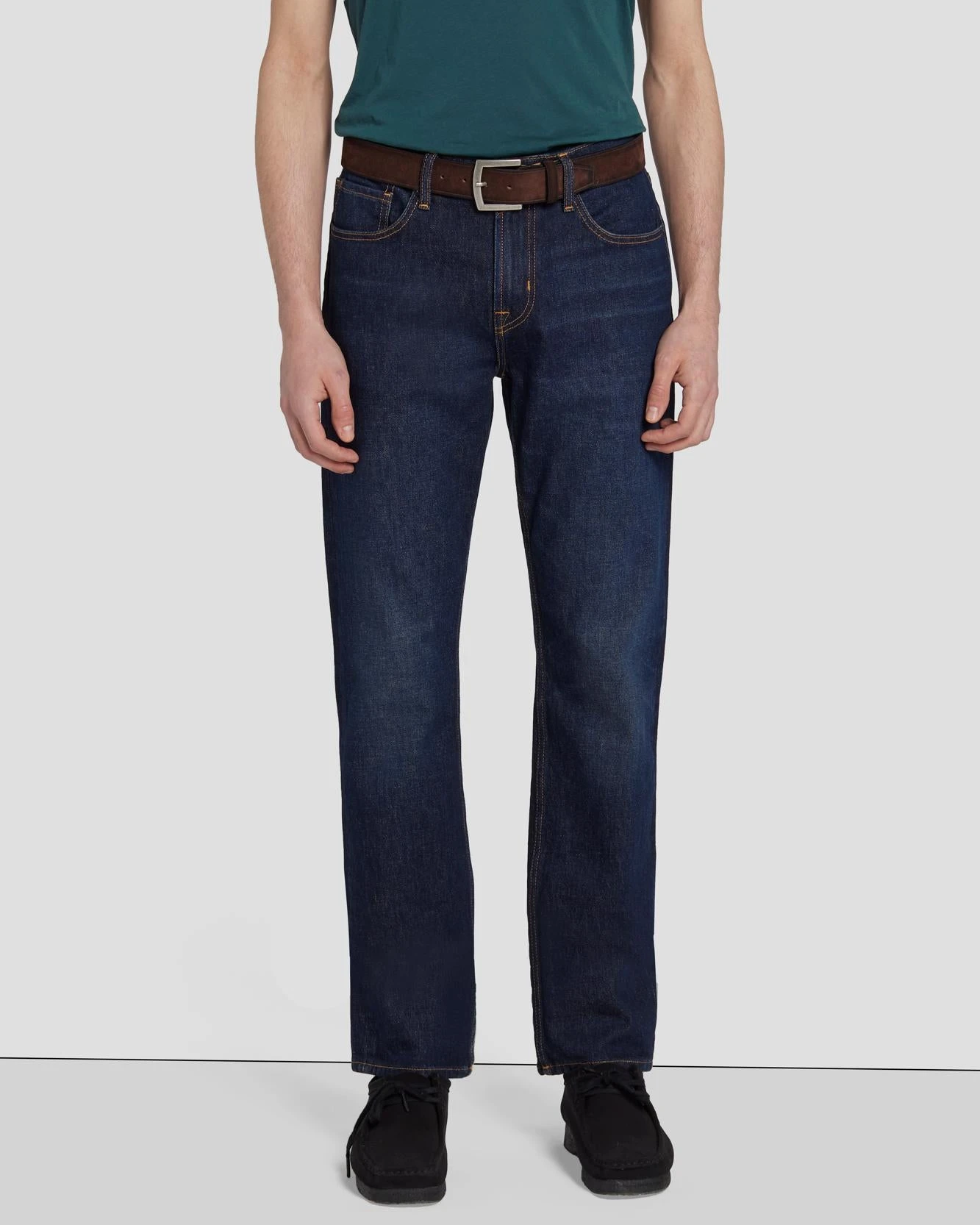 7 For All Mankind Classic Suede Belt In Dark Brown 4 7 For All Mankind Classic Suede Belt In Dark Brown - Image 2