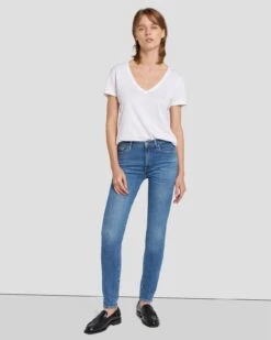 7 For All Mankind Slim Illusion High Waist Skinny In Stride