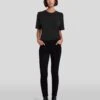 7 For All Mankind B(air) Ankle Skinny In Rinsed Black