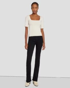 7 For All Mankind B(air) Kimmie Bootcut In Rinsed Black