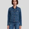 7 For All Mankind Slim Illusion Modern Trucker Jacket In Highline