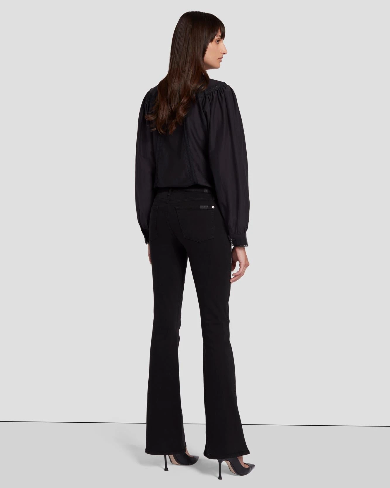 7 For All Mankind Slim Illusion High Waist Ali In Black 6 7 For All Mankind Slim Illusion High Waist Ali In Black - Image 4