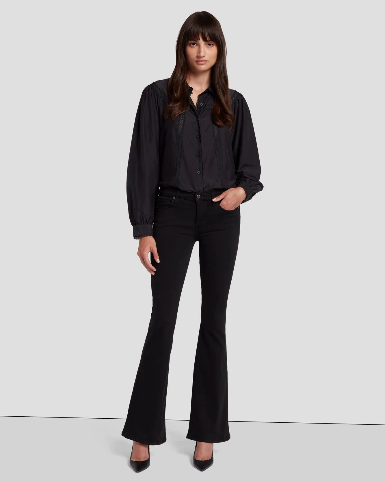 7 For All Mankind Slim Illusion High Waist Ali In Black 8 7 For All Mankind Slim Illusion High Waist Ali In Black - Image 6