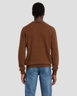 7 For All Mankind Cashmere Crew Sweater In Dapper Tan -7 For All Mankind Shop 7M001209 DPT 4