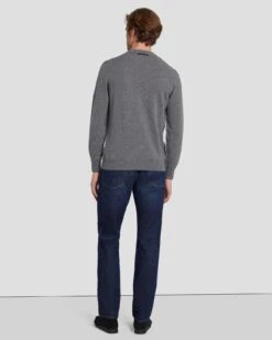 7 For All Mankind Cashmere Crew Sweater In Heather Grey -7 For All Mankind Shop 7M001209 HEA 4