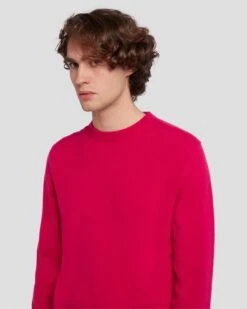 7 For All Mankind Cashmere Crew Sweater In Raspberry -7 For All Mankind Shop 7M001209 RBR 3