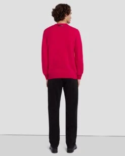 7 For All Mankind Cashmere Crew Sweater In Raspberry -7 For All Mankind Shop 7M001209 RBR 4