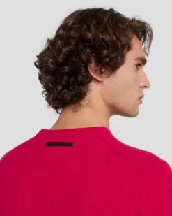 7 For All Mankind Cashmere Crew Sweater In Raspberry -7 For All Mankind Shop 7M001209 RBR 5