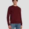 7 For All Mankind Merino Wool Sweater In Mulberry