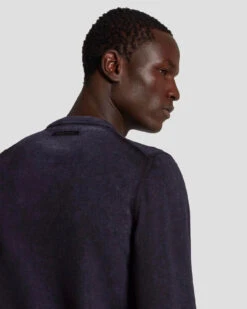 7 For All Mankind Merino Wool Sweater In Navy -7 For All Mankind Shop 7M001M16 NVB 3