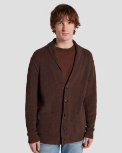 7 For All Mankind Shawl Cardigan In Chestnut -7 For All Mankind Shop 7M003Y34 CTT 5
