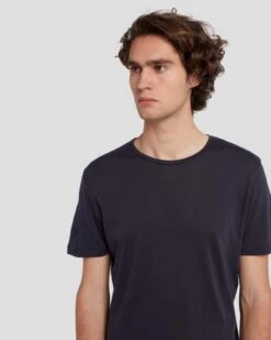 7 For All Mankind Cashmere Blend Tee In Navy -7 For All Mankind Shop 7M207329 NVY 3
