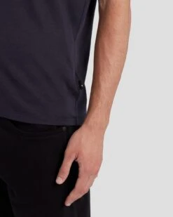 7 For All Mankind Cashmere Blend Tee In Navy -7 For All Mankind Shop 7M207329 NVY 5