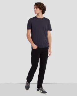 7 For All Mankind Cashmere Blend Tee In Navy -7 For All Mankind Shop 7M207329 NVY 6