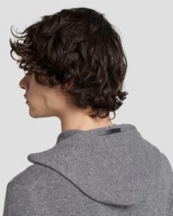 7 For All Mankind Cashmere Hoodie In Heather Grey -7 For All Mankind Shop 7M209209 HEA 5