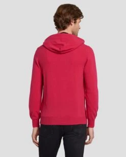 7 For All Mankind Cashmere Hoodie In Raspberry -7 For All Mankind Shop 7M209209 RBR 4