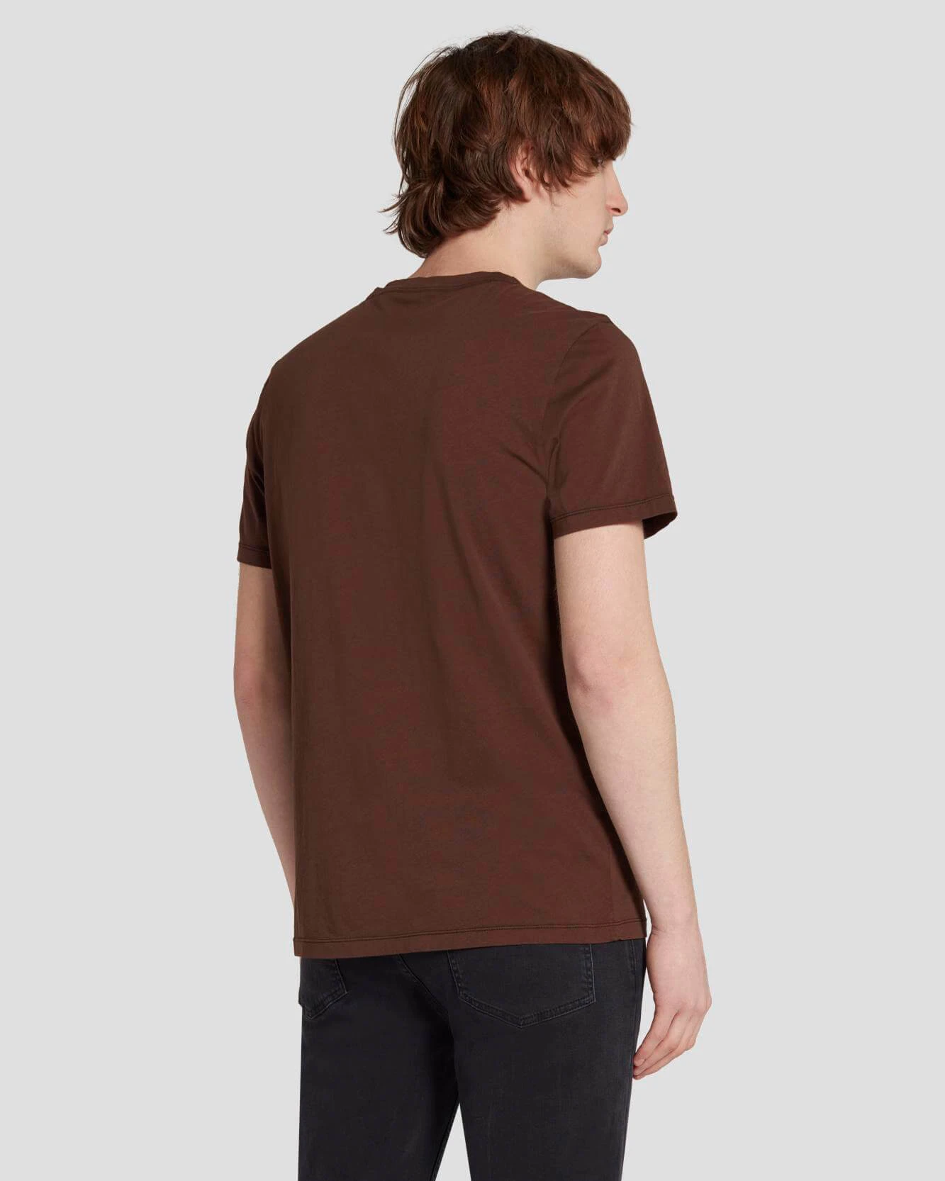 7 For All Mankind Featherweight Tee In Chestnut 6 7 For All Mankind Featherweight Tee In Chestnut - Image 4