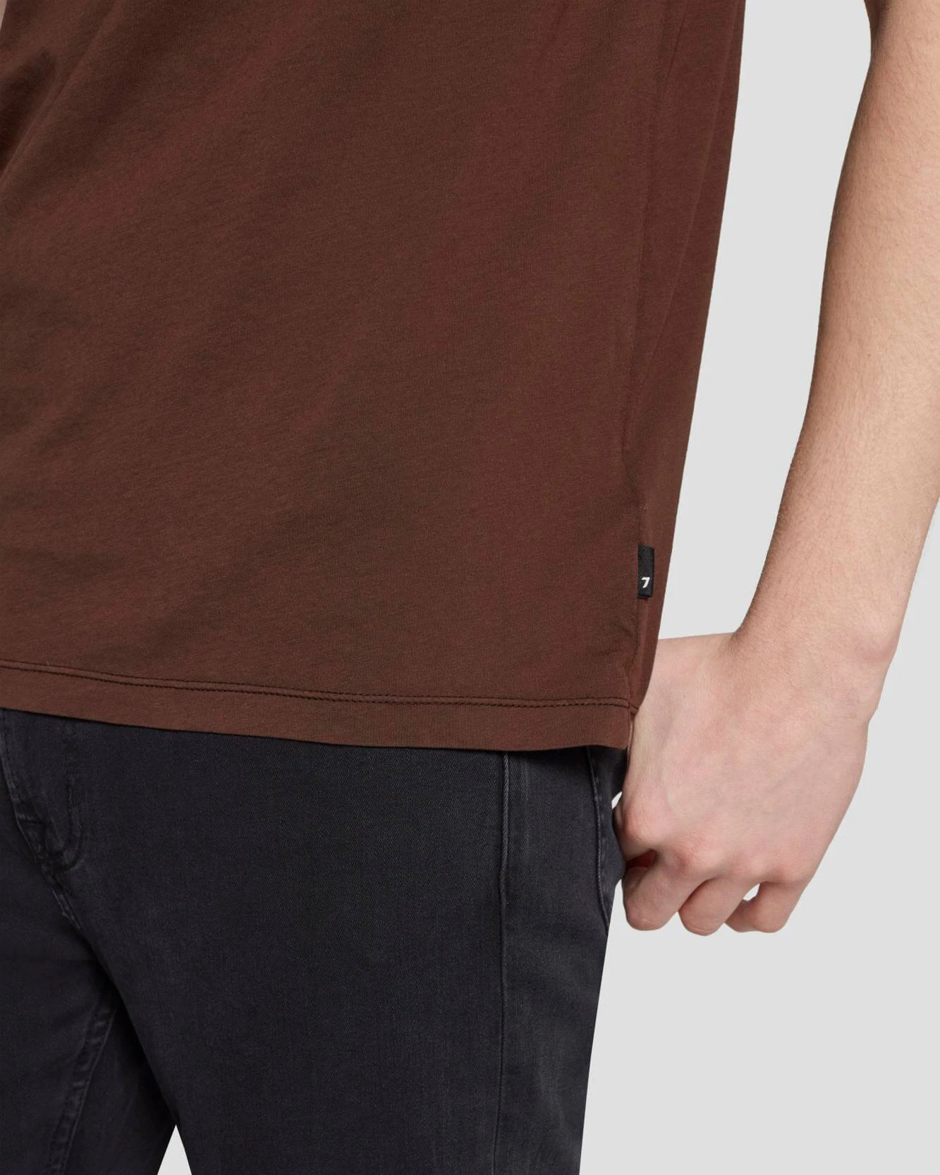 7 For All Mankind Featherweight Tee In Chestnut 7 7 For All Mankind Featherweight Tee In Chestnut - Image 5
