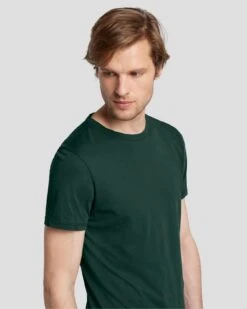 7 For All Mankind Featherweight Tee In Hunter Green -7 For All Mankind Shop 7M211P11 HUG 3