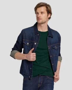 7 For All Mankind Featherweight Tee In Hunter Green -7 For All Mankind Shop 7M211P11 HUG 6