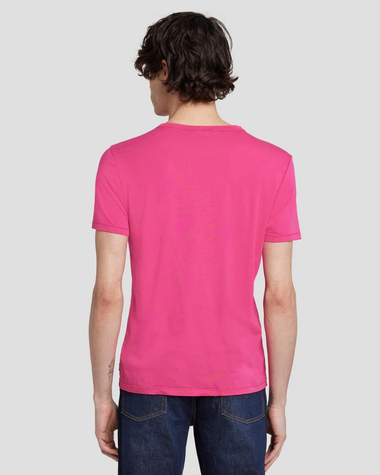 7 For All Mankind Featherweight Tee In Raspberry 6 7 For All Mankind Featherweight Tee In Raspberry - Image 4