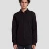 7 For All Mankind Pique Knit Button Down In Black 2 7 For All Mankind Pique Knit Button Down In Black -7 For All Mankind Shop 7M260340 BLK 1