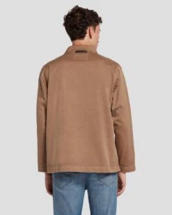 7 For All Mankind Military Overshirt In Sand -7 For All Mankind Shop 7MEM1W03 SND 4