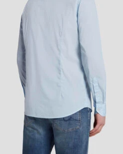 7 For All Mankind Long Sleeve Poplin Shirt In Light Blue 12 7 For All Mankind Long Sleeve Poplin Shirt In Light Blue -7 For All Mankind Shop 7MSFMH29 LBL 5